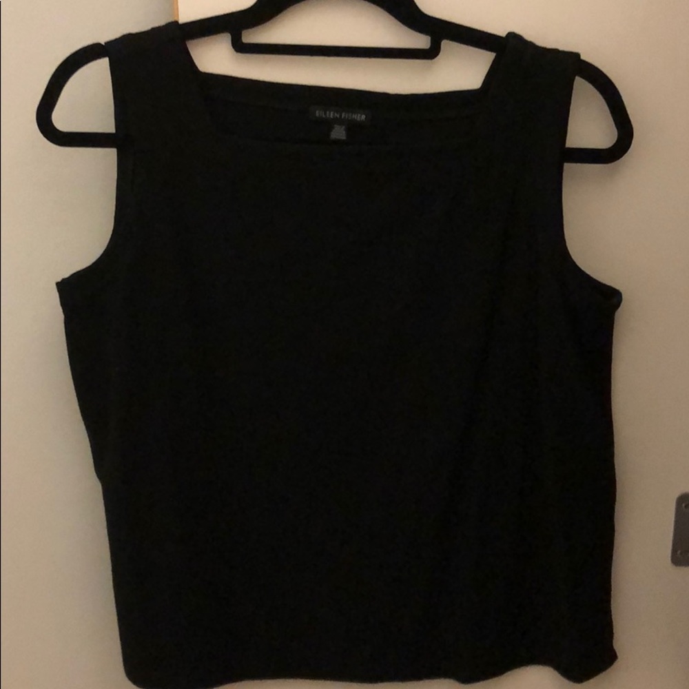 Eileen Fisher Black Sleeveless Work Tanktop